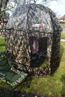 DEŠTNÍK FISHTEC HQR 250 s bočnicemi - armádní CAMOU barva